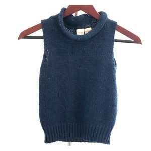 Vintage crop sleeveless sweater